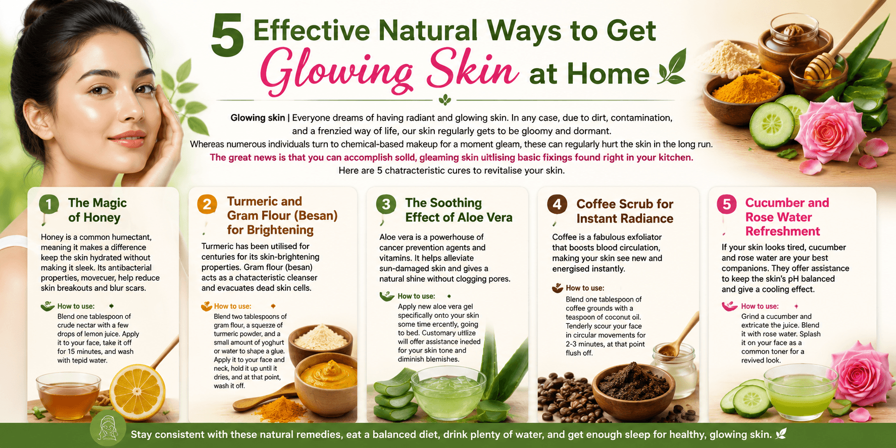 Glowing Skin, Natural Skincare, Home Remedies, Beauty Tips, Ideal Beauty Tips,  Skin Brightening
